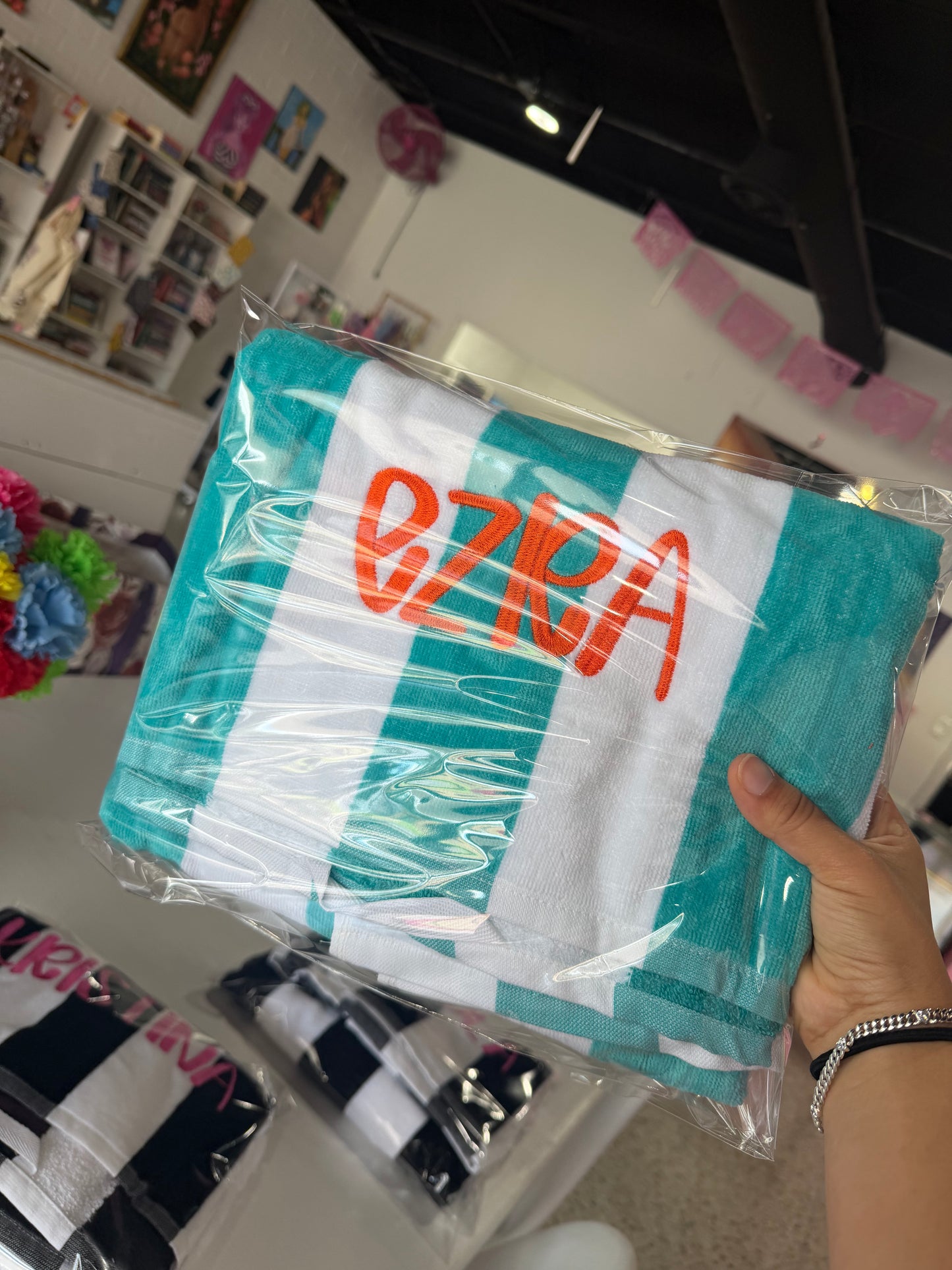 CUSTOM NAME BEACH TOWEL
