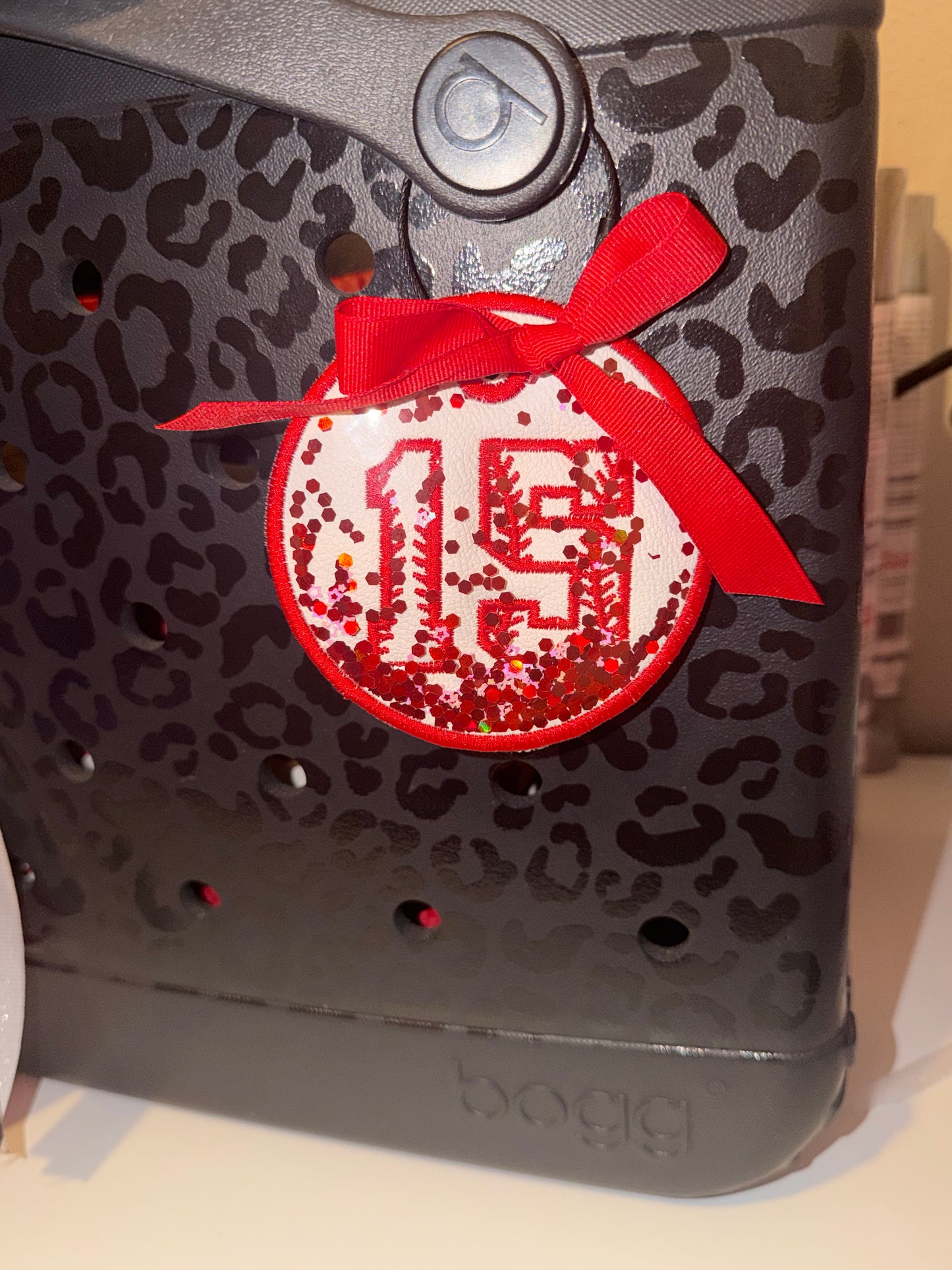 CUSTOM BASEBALL RIBBON KEYCHAIN