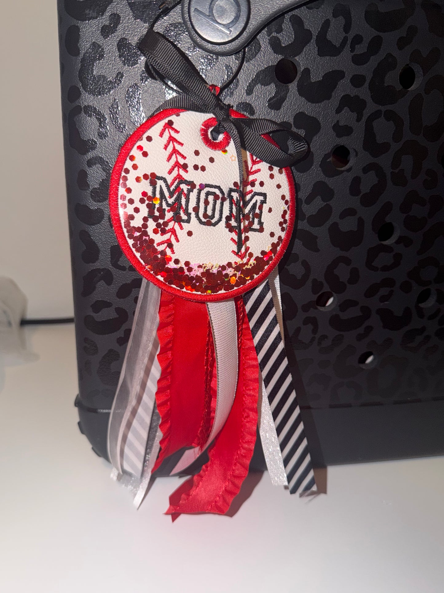 CUSTOM BASEBALL RIBBON KEYCHAIN