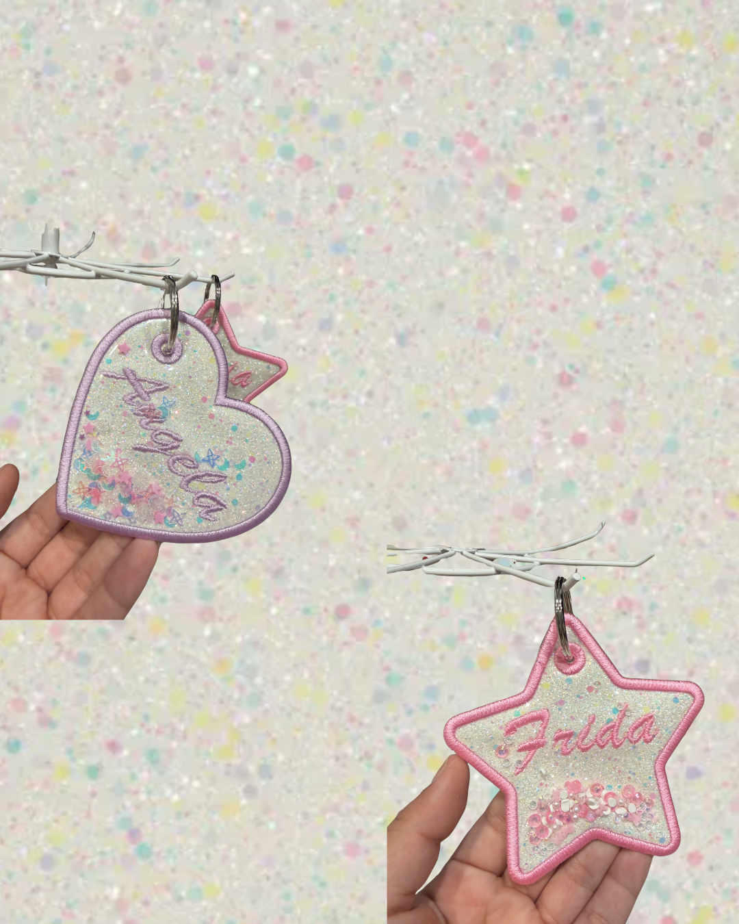 CUSTOM NAME RIBBON KEYCHAIN