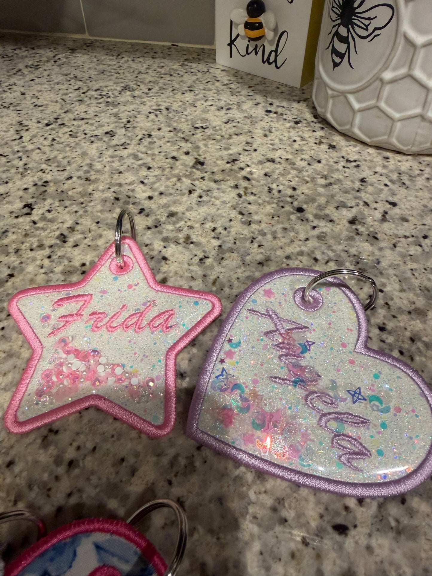 CUSTOM NAME RIBBON KEYCHAIN
