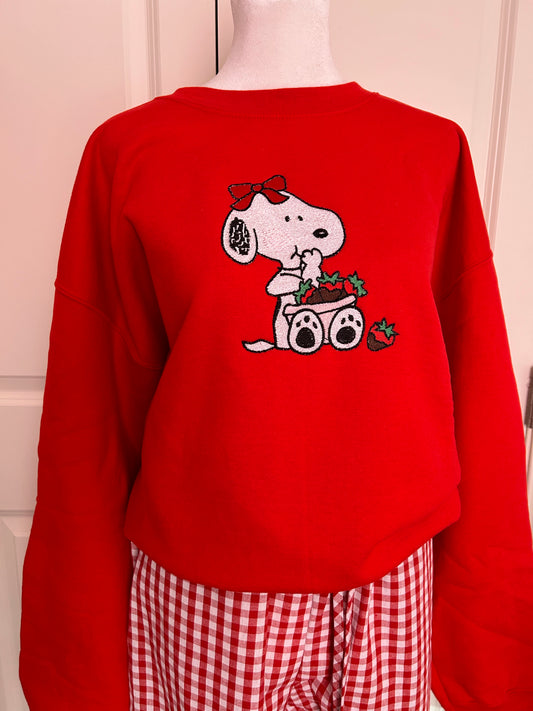 PUPPY  CHOCOLATE STRAWBERRY CREWNECK