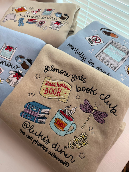 BOOK CLUB AT LUKES DINER CREWNECK